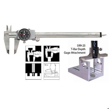 Bns Brown & Sharpe Dial-Cal Dial Caliper with Black Dial Face 599-579-8-5-1
